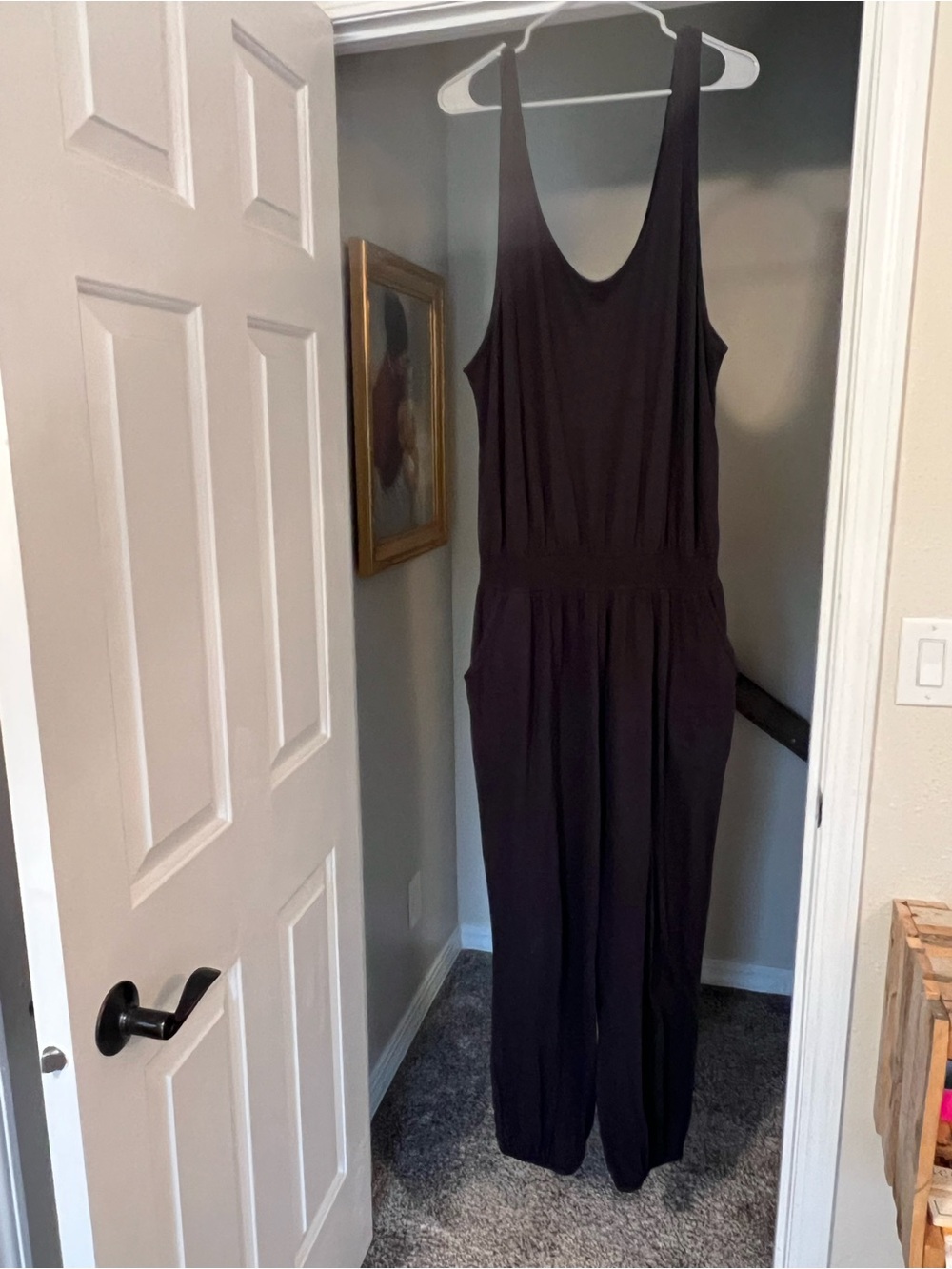 aerie Black Scoop-Neck Tee Top